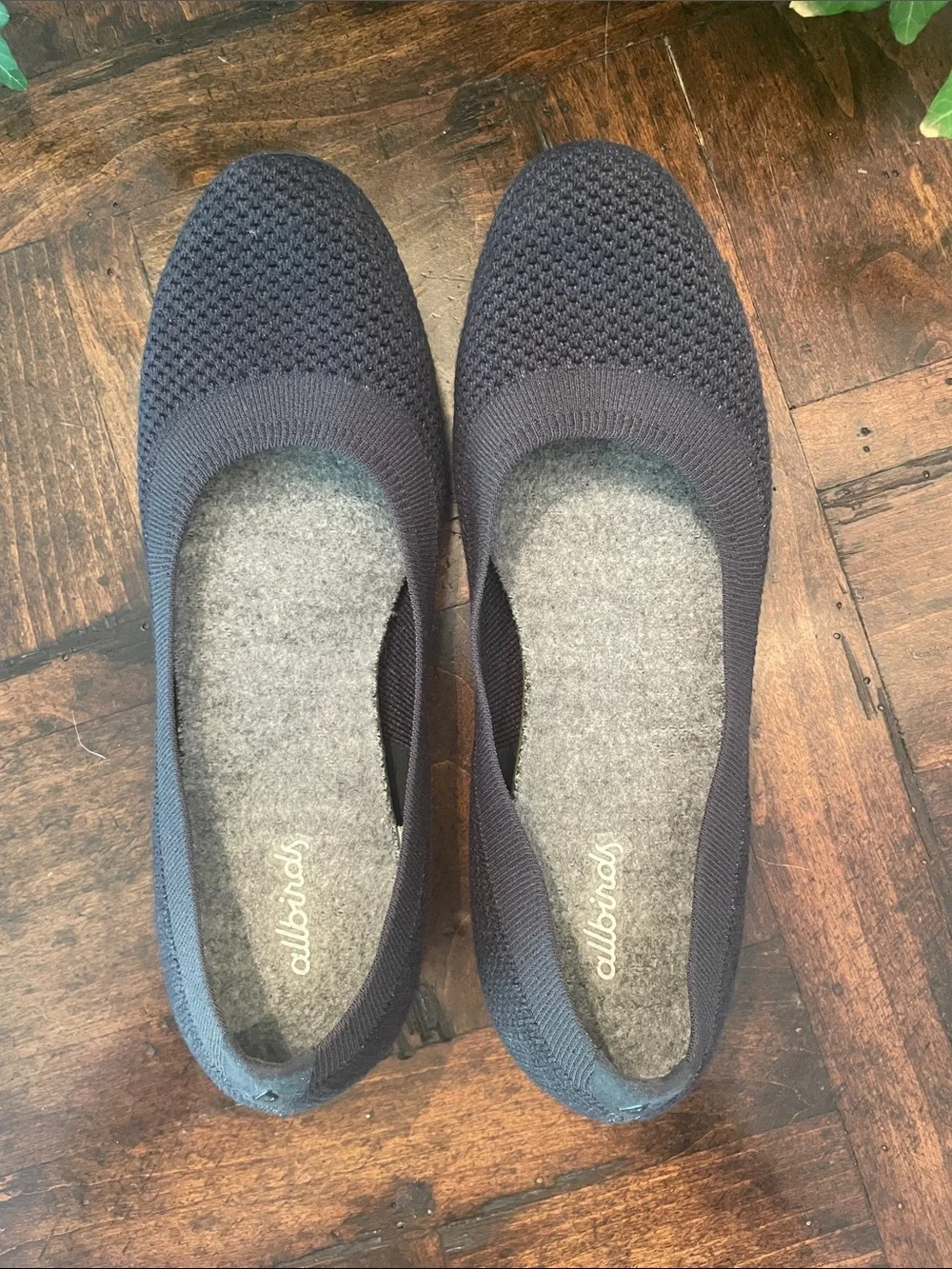 allbirds Women's Black Knit Ballet Flats